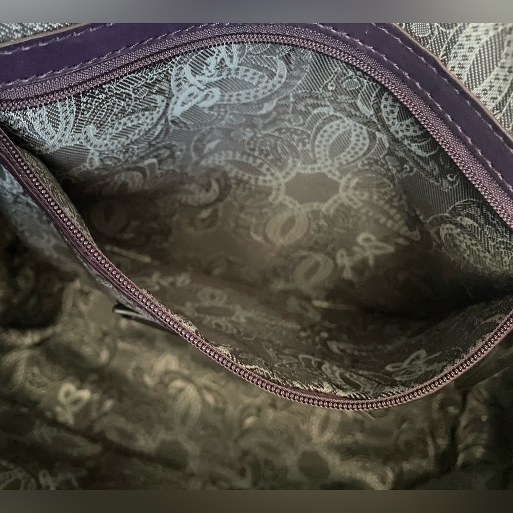 Original by SHARIF purple leather snake print bag - Picture 8 of 16